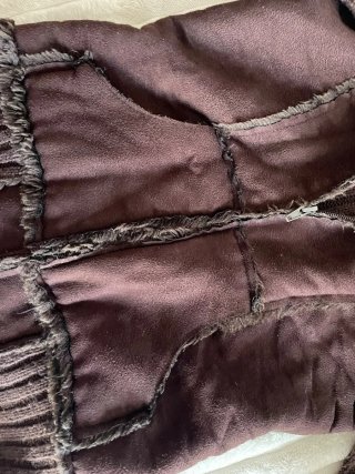 Chaqueta de pelo marron