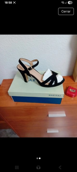 Sandalias de tacón negras Marypaz
