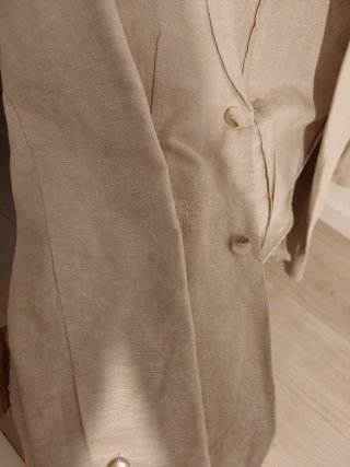 Chaqueta de Lino Zara Beige