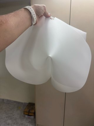 Lámpara de papel/plástico blanca
