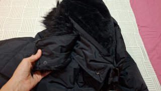 Abrigo térmico negro Stradivarius Talla L