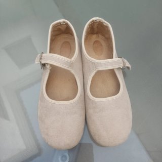 Manoletinas beige número 33