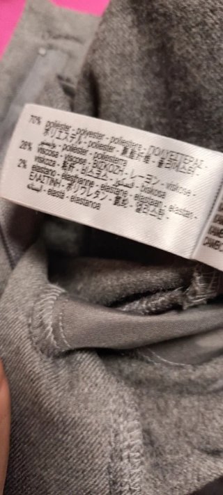 Pantalón Barrel Zara Gris