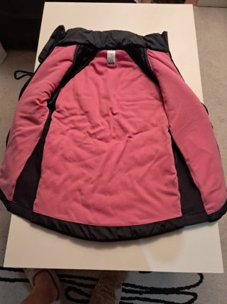 Chaleco Quechua Negro y Rosa 10-11 años