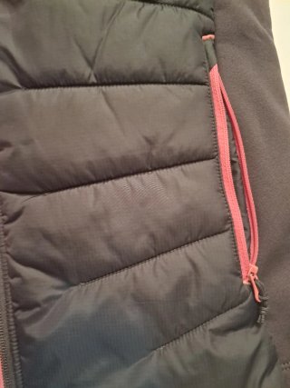 Chaleco Quechua Negro y Rosa 10-11 años