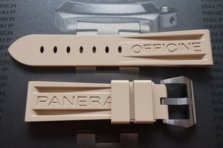 Correa caucho para Panerai 22mm Beige