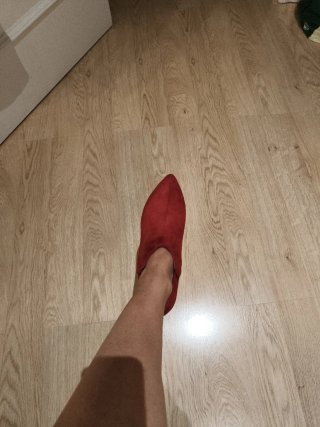Botines de Tacón Rojo Burdeos.