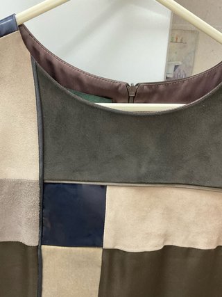 Vestido de ante patchwork Talla pequeña