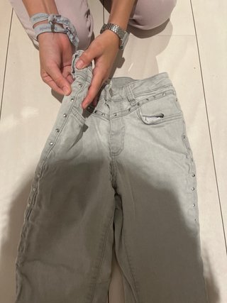 Lote 2 pantalones campana grises