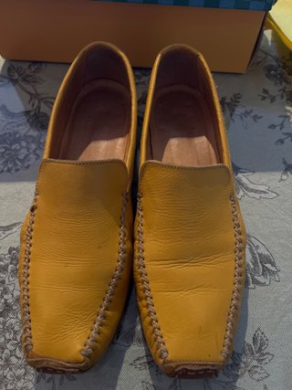 Mocasines de Piel Mostaza Talla 39