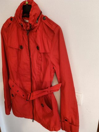 Cazadora Impermeable Roja