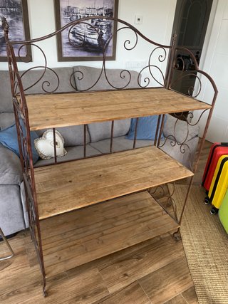 Estantería forja y madera maciza 3 baldas