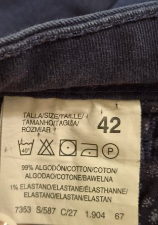 Vaqueros INSIDE Azul Grisáceo Talla 42