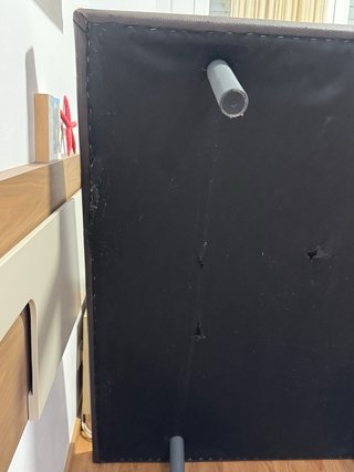 Somier tapizado 150x200cm con 7 patas