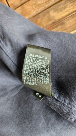 Camisa Uniqlo 100% Lino Azul Talla M mujer
