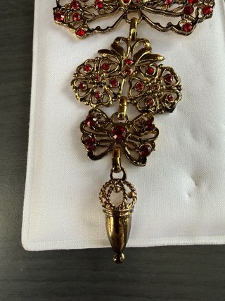 Juego de pendientes y broche de baturra