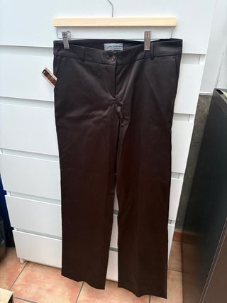 Pantalón de tela marrón Claudia Bertol
