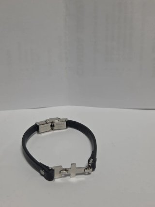 Pulsera Viceroy de Cuero y Cruz. Diámetro 5 cm