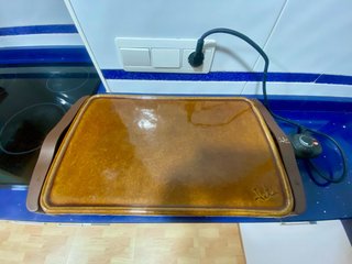 Plancha de asar terracota barro eléctrica Jata
