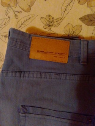 Pantalón elástico azul
