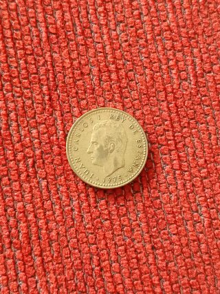 Moneda de 1 peseta del rey Juan Carlos I 1975 (77)