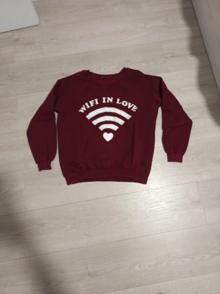 Sudadera Bershka roja mujer
