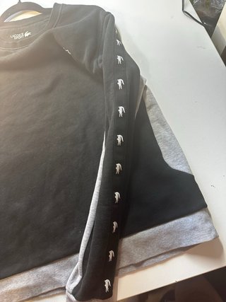 Sudadera Lacoste Sport Negra y Gris