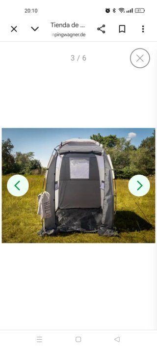 Tienda cocina camping