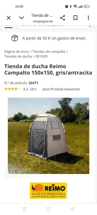 Tienda cocina camping