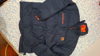 Chaqueta FC Barcelona niño azul/naranja