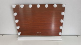 Tocador blanco con espejo y silla