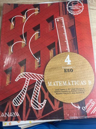 Libro de matemáticas 4ESO, 1 trimstre