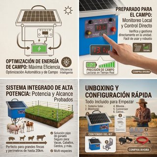 Pastor Eléctrico Solar 30km con Batería