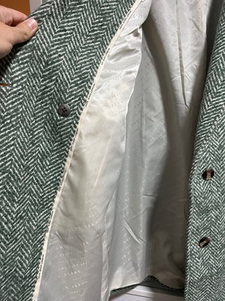Abrigo Pepe Jeans Verde y Blanco Talla S