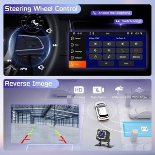 Radio coche 1DIN 6.9 plg DAB+ CarPlay NUEVO