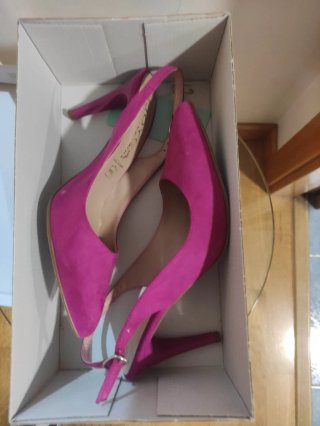 Zapatos tacón JOYCA fucsia piel