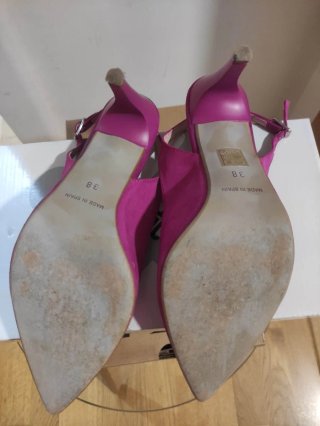Zapatos tacón JOYCA fucsia piel