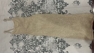 Vestido de punto dorado