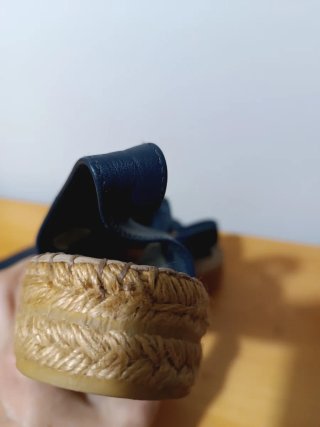 Sandalias de piel azul marino N° 38
