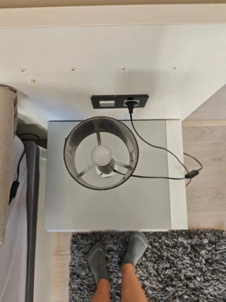 Lámpara de Mesa Moderna Negra