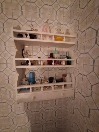 Estantería de Baño de Madera Blanca