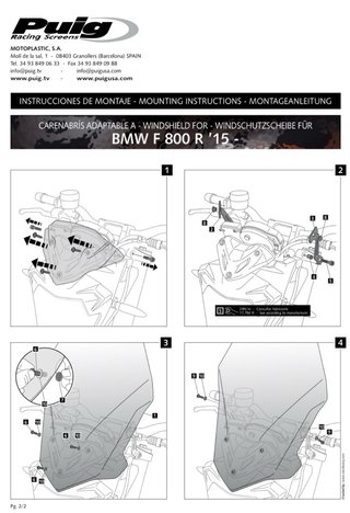 Cúpula Puig Touring para BMW F800R (2015-)