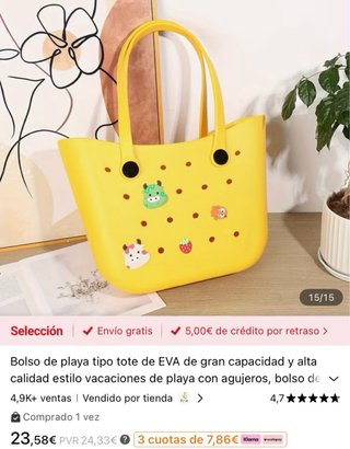 Bolso de Playa Amarillo