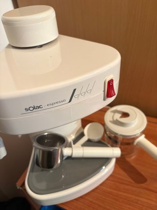 Cafetera Espresso Solac Blanca Antigua Retro
