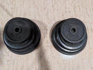 ♥️ Discos Pesas de 28mm para barra gimnasio 58Kg