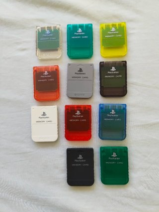 Lote 11 Tarjetas de Memoria PS1 Originales