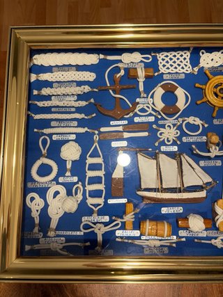 Cuadro Náutico con decoración Nudos Marinos