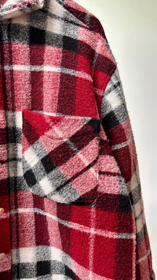 Chaqueta roja de punto oversize mujer Talla S