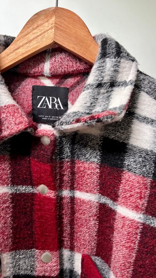 Chaqueta roja de punto oversize mujer Talla S