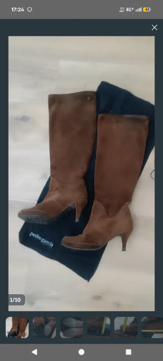 Botas altas ante de Pedro García marrones, 37